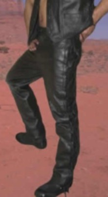 lace sided leather jeans click to enlarge